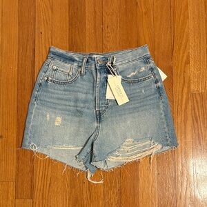 Forever 21 Light Blue Ripped Jean Shorts